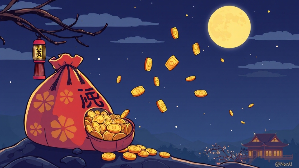 추석맞이 토스 복주머니 이벤트 (cartoon 스타일)