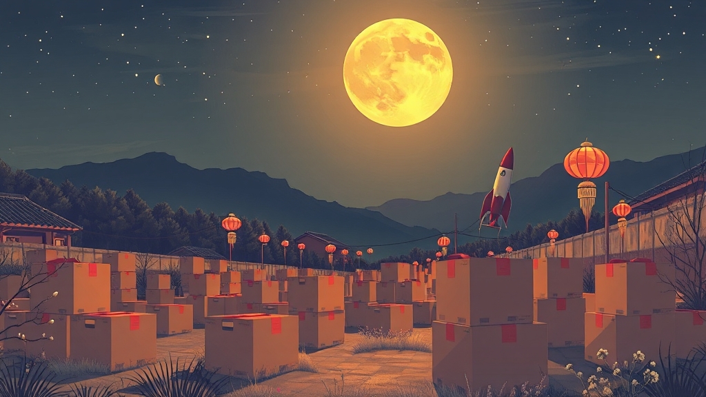 추석 선물, 언제 도착할까? (illustration 스타일)