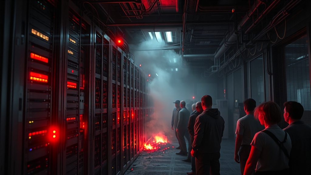 국정자원 화재 긴급 분석: 피해 현황, 시스템 복구 상황, 향후 전망 3 화재 피해 현황 및 규모 (realistic 스타일)