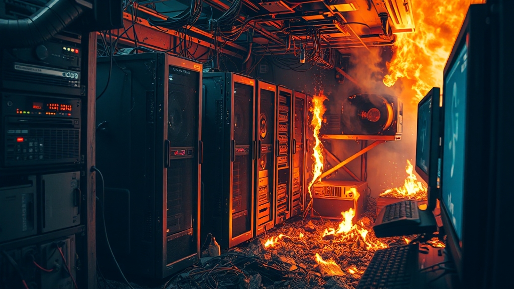 국정자원 화재 긴급 분석: 피해 현황, 시스템 복구 상황, 향후 전망 6 복구 지연 및 난관 요인 분석 (realistic 스타일)