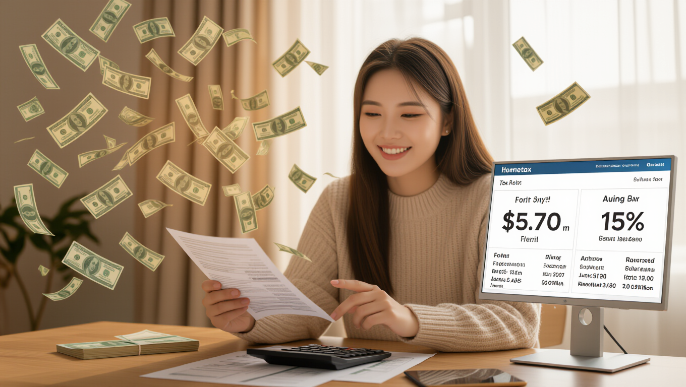 월세 세액공제: 자격 조건부터 홈택스 신청, 환급금 계산까지 완벽 가이드 6 📊 환급금은 얼마나? 언제 받을 수 있나요?