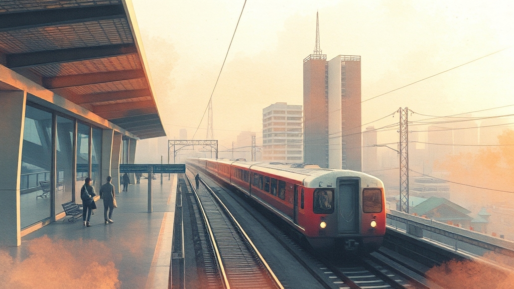 KTX 역세권 투자 가이드: 부동산 시장 동향, 유망 지역 분석 및 투자 전략 4 KTX 개통, 부동산 시장 영향은? (watercolor 스타일)