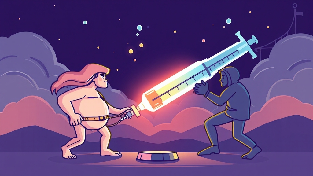 마운자로 vs 위고비: 효과·부작용·가격·후기 완벽 비교! 나에게 맞는 약은? 3 기대 효과, 무엇이 다를까? (illustration 스타일)