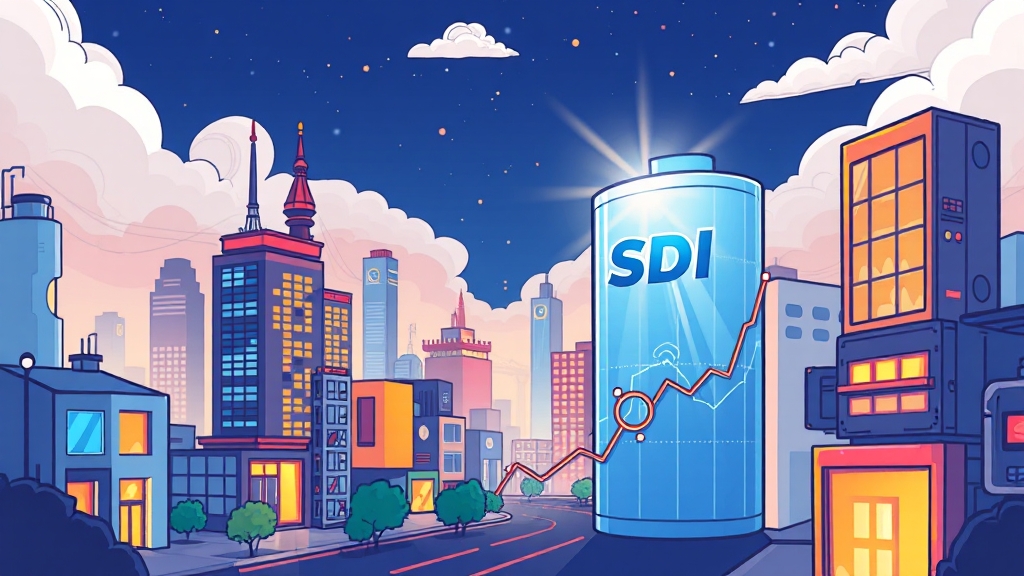 삼성SDI 주가 급등! 2차전지 시장 전망과 투자 전략 A to Z 4 삼성SDI 실적, 괜찮을까? (cartoon 스타일)