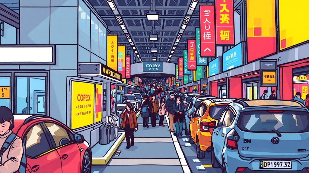 2025 서울 국제 식품 산업전 완벽 가이드: 놓치면 후회할 모든 것 7 교통, 주차 정보 및 행사장소 (cartoon 스타일)