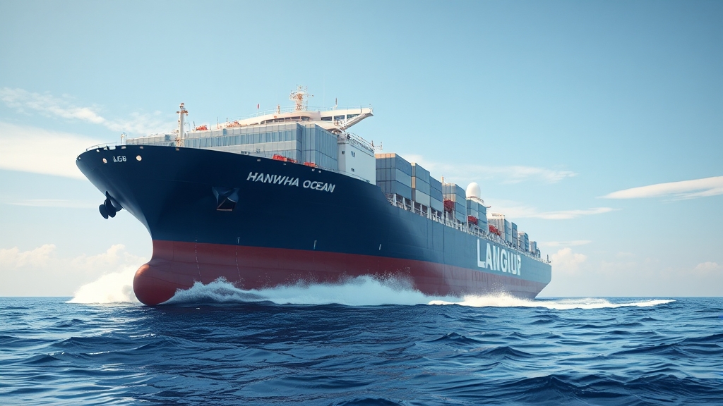 한화오션, 어떤 회사인가? (realistic 스타일)