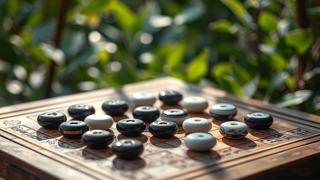 한중 정상회담 선물, 나전칠기 바둑판에 담긴 외교적 의미와 상징 4 바둑판 선물, 한중 관계 상징 (realistic 스타일)