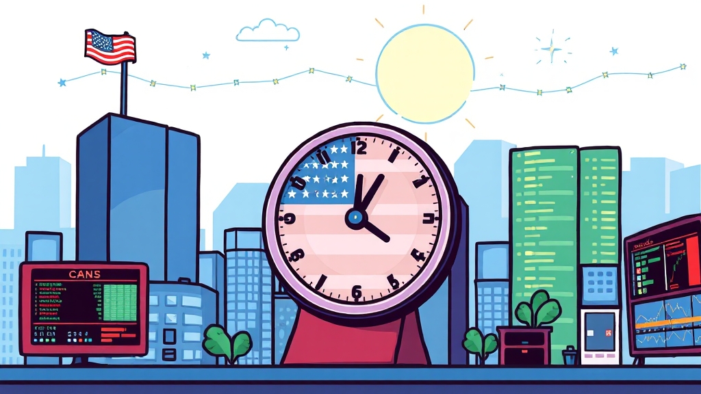 해외주식 주간거래 완벽 분석: 시간, 증권사, 투자 전략 A to Z 4 주간거래 시간 및 참여 증권사 (cartoon 스타일)