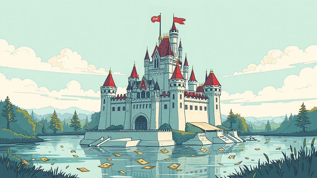 워렌 버핏 투자 비법: 가치 투자, 장기 투자, 포트폴리오 분석 A to Z 7 경제적 해자(Moat)란 무엇인가? (illustration 스타일)