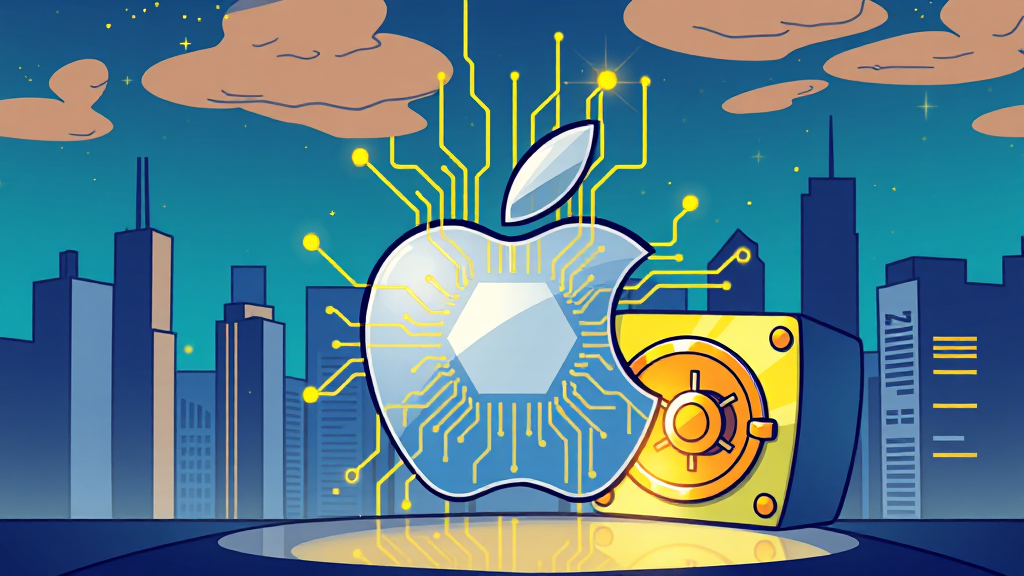 애플, 아이폰 판매량 감소에도 주가 전망은 맑음? AI 투자 전략 분석 4 AI 기술 투자 및 전략 (cartoon 스타일)