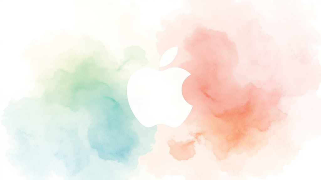 애플, 아이폰 판매량 감소에도 주가 전망은 맑음? AI 투자 전략 분석 8 애플 주가 전망 및 투자 전략 (watercolor 스타일)