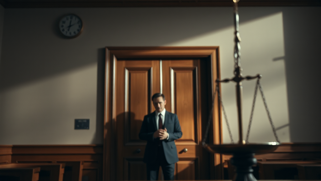 향후 재판 전망: 감치 명령이 미치는 영향 (realistic 스타일)