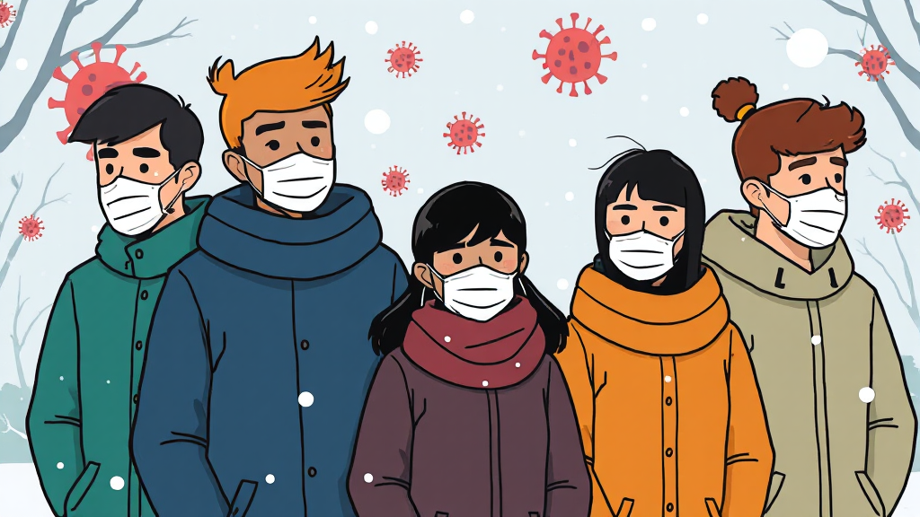 독감 14배 폭증! 2024 겨울, 증상・예방・치료 A to Z 3 독감, 왜 이렇게 유행할까? (cartoon 스타일)