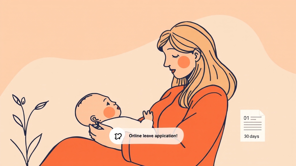 2025년 육아휴직 1년 6개월 확대! 급여 조건, 실수령액 총정리 7 육아휴직, 어떻게 신청할까? (illustration 스타일)