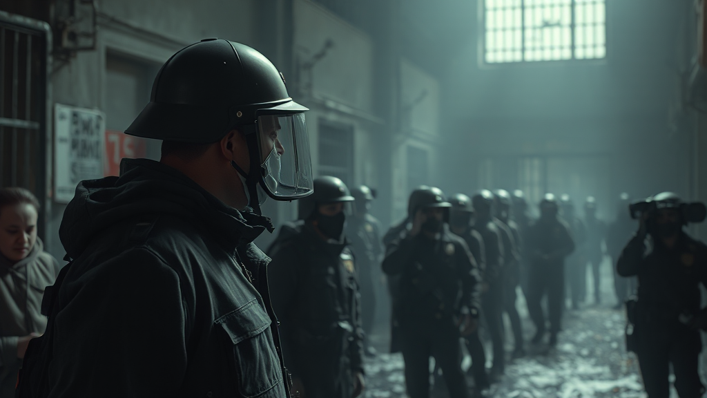 김용현 변호인 감치 명령 논란: 이진관 판사, 법정 소란 배경과 사법 시스템 쟁점 4 감치 집행 과정의 문제점 (realistic 스타일)