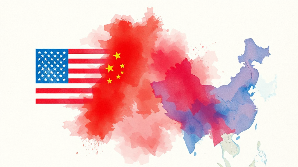 중일 관계 악화일로? 핵심 쟁점 심층 분석: 센카쿠, 대만, 경제, 안보 7 미국의 역할, 동아시아 안보 지형 변화 (watercolor 스타일)