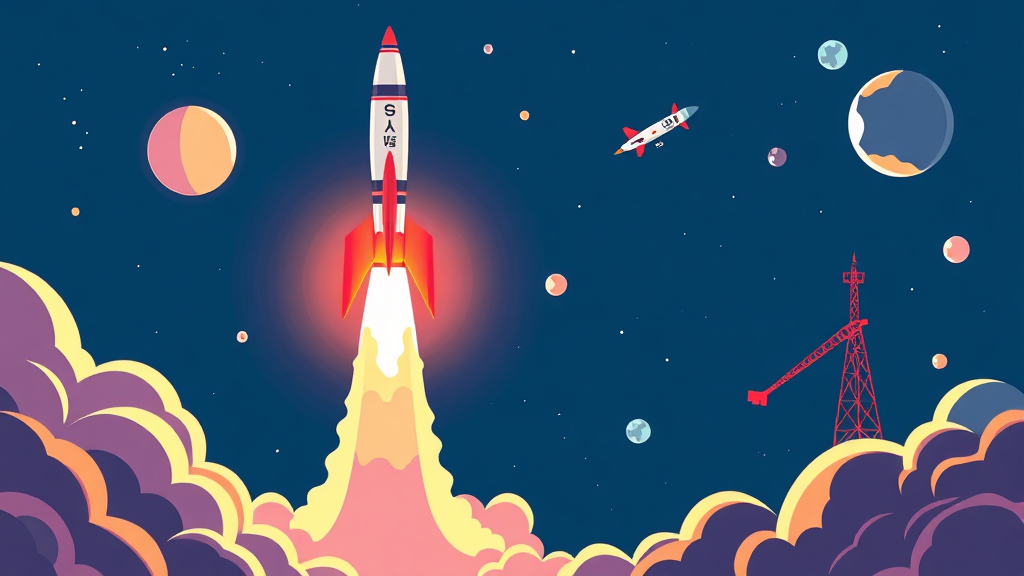 누리호 발사 성공! 관련주 투자 전략 A to Z: 밸류체인, ETF, 유의사항 6 K-뉴스페이스 시대, 기회는? (cartoon 스타일)