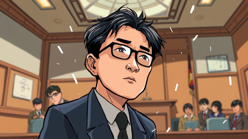 김건희 최후 진술, 억울함과 반성 사이 (cartoon 스타일)