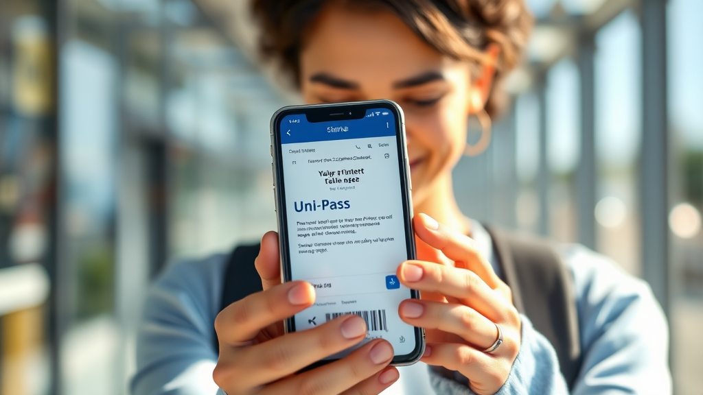 유니패스에서 재발급 받는 방법 (realistic 스타일)