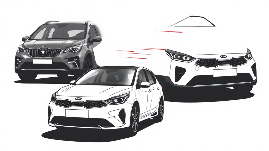 장기렌트, 리스, 할부 비교 (illustration 스타일)