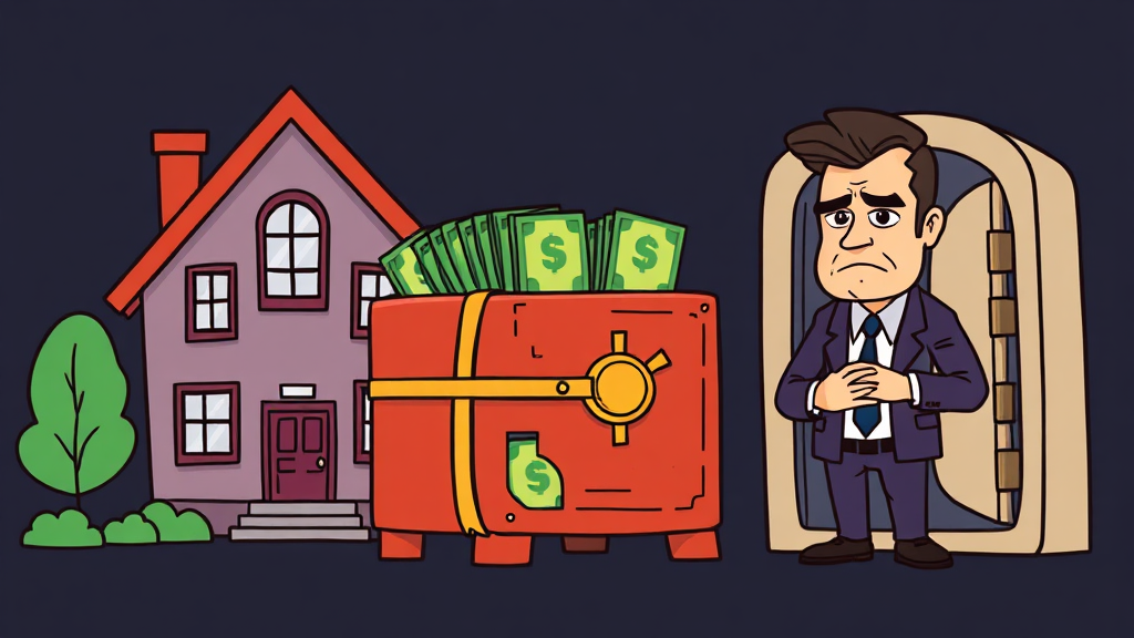 금전 문제, 왜 가압류까지? (cartoon 스타일)