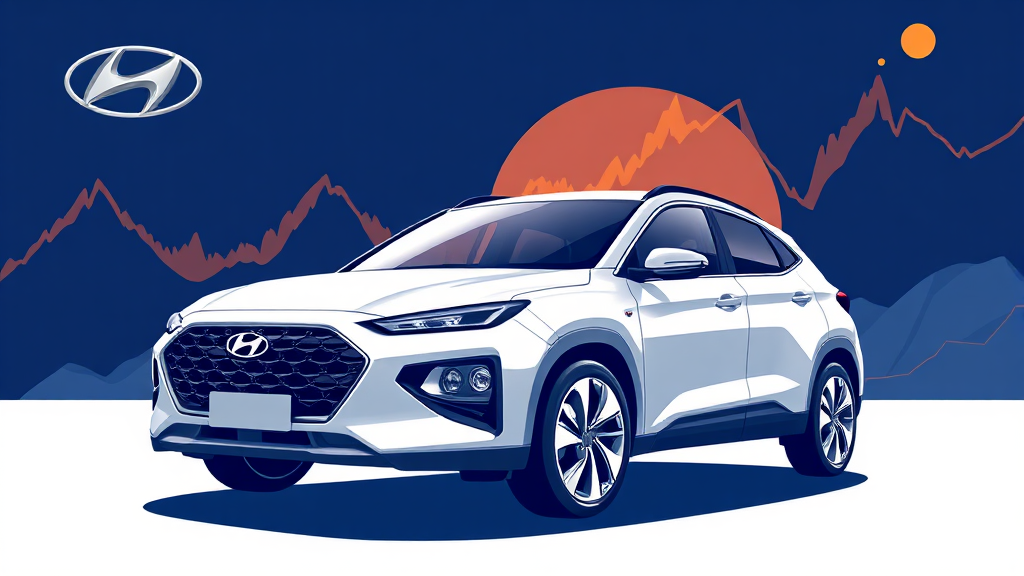 현대차 주가 상승과 우선주 관심 증가 (illustration 스타일)