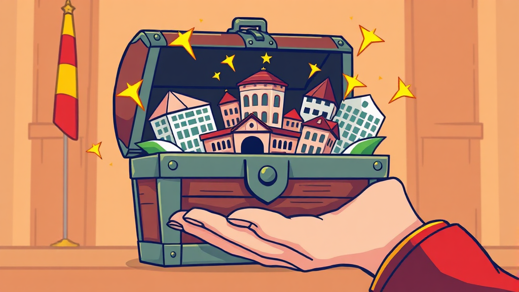 경매정보 홈페이지 소개 (cartoon 스타일)