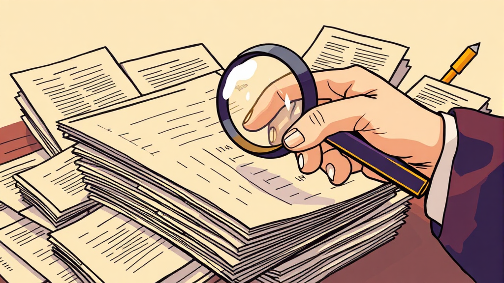 물건 상세 정보 확인 및 분석 (illustration 스타일)