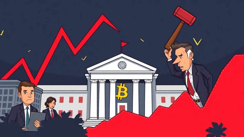 비트코인 급락 원인 심층 분석: 연준 경고, ETF 자금 유출, 투자 전략 2 연준 경고와 시장 반응 (cartoon 스타일)