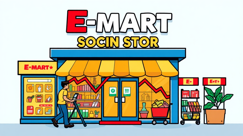 최근 실적 분석과 주가 하락 원인 (cartoon 스타일)