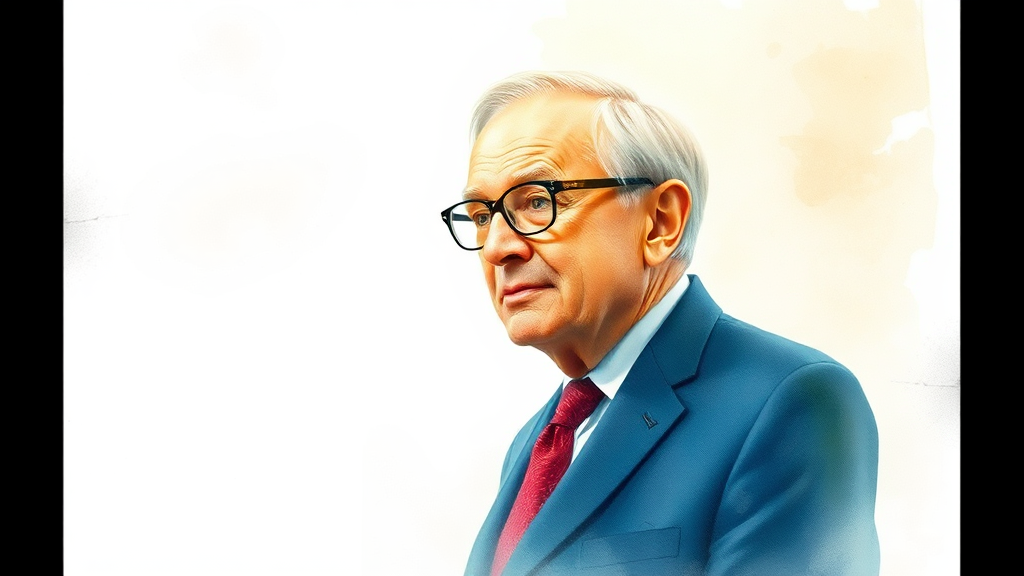 워렌 버핏 투자 원칙 (watercolor 스타일)