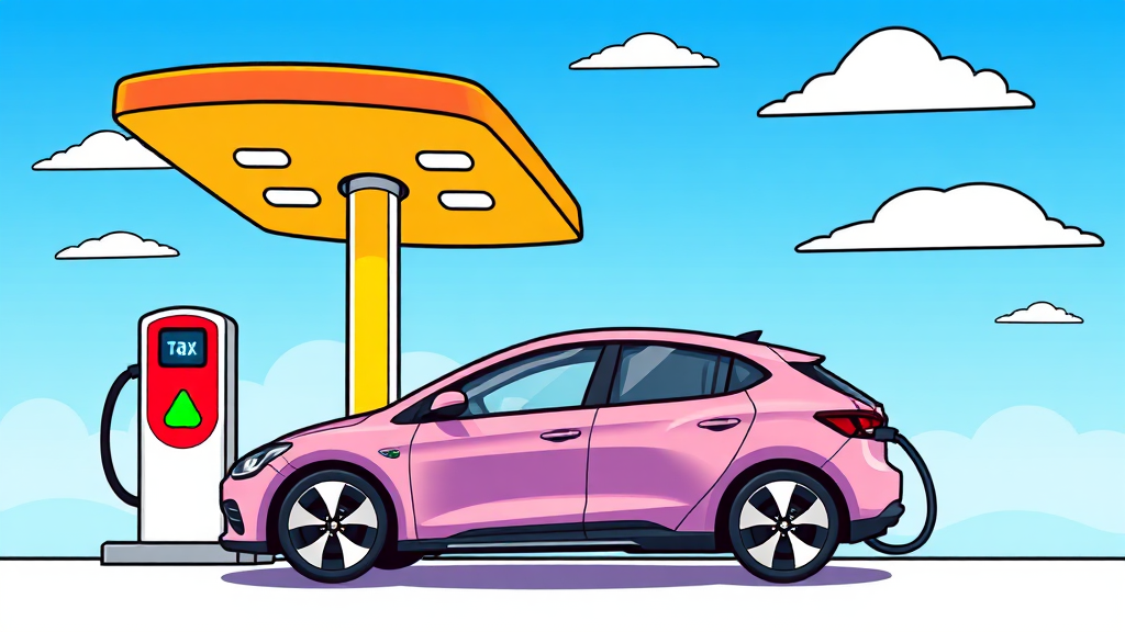 자동차세 계산 방법 및 과세 기준 (cartoon 스타일)