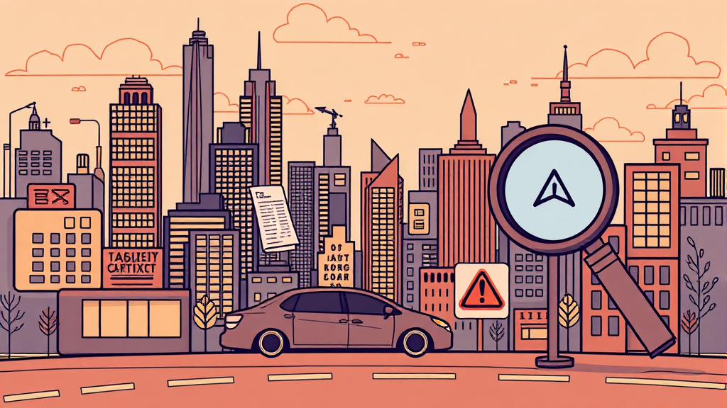 자동차세 납부 시 유의사항 및 FAQ (illustration 스타일)