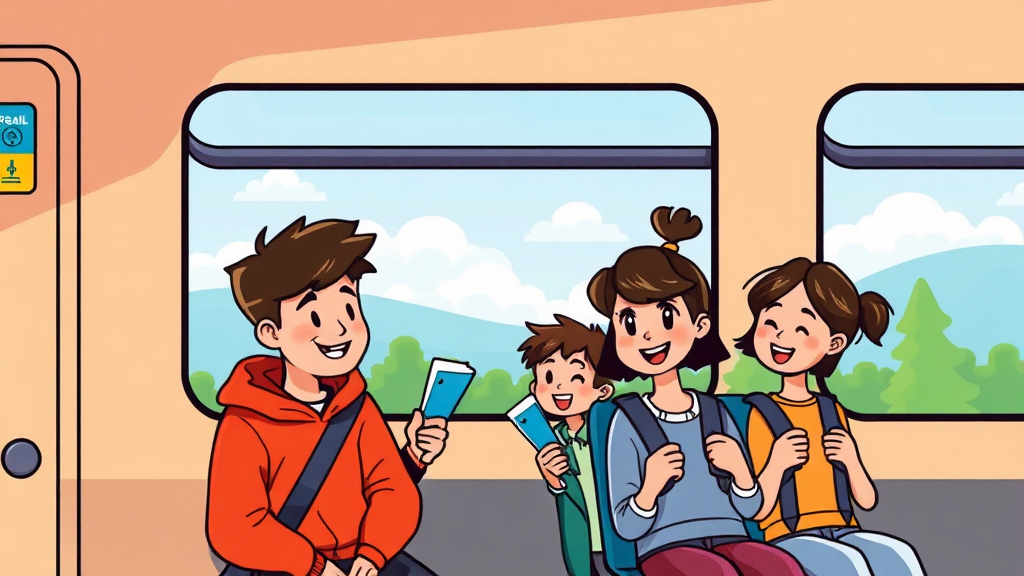 코레일 할인 꿀팁 (cartoon 스타일)