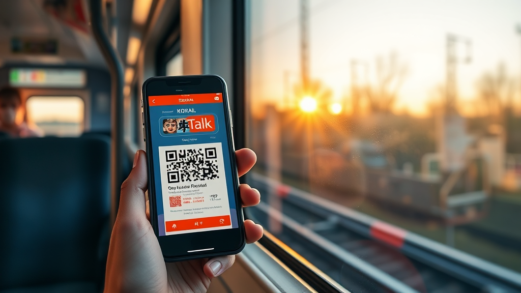 코레일톡 앱 활용 꿀팁 (realistic 스타일)