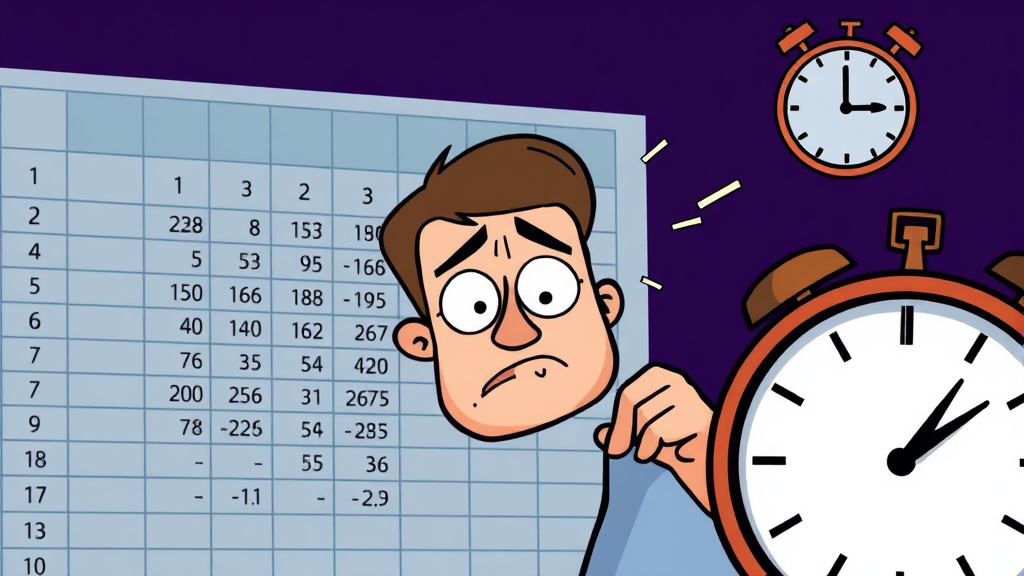 컴활 2급 실기 시험 준비 전략 (cartoon 스타일)