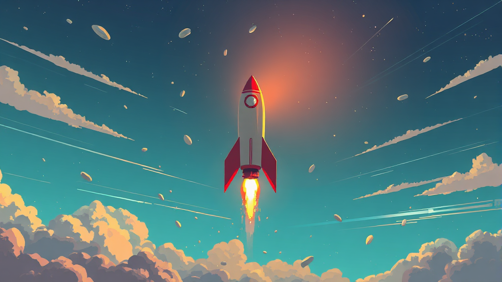 '한빛-나노' 발사 과정 (illustration 스타일)