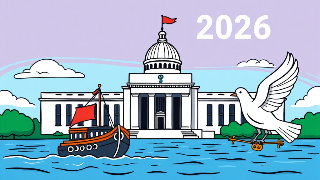 2026년 미국 금리 및 연준 정책 전망 (cartoon 스타일)