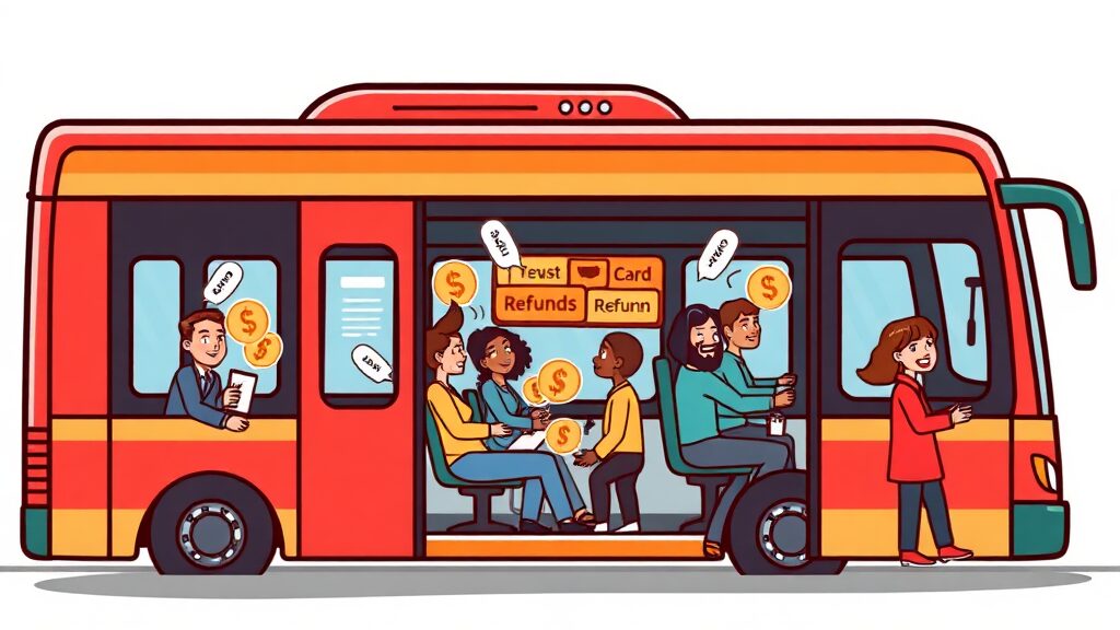 K-패스 완벽 분석: 혜택, 환급 기준, 신청 방법, 모두의 카드 비교 A to Z 4 K-패스 환급 기준 및 방식 (cartoon 스타일)