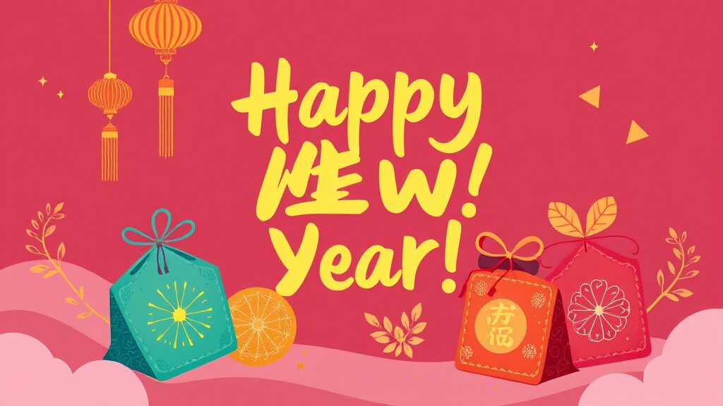 스타일별 새해 인사말 모음 (illustration 스타일)