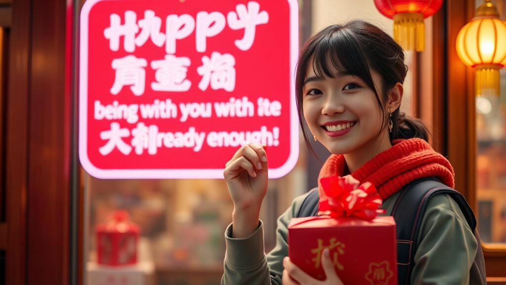 감사의 마음을 전하는 새해 (realistic 스타일)