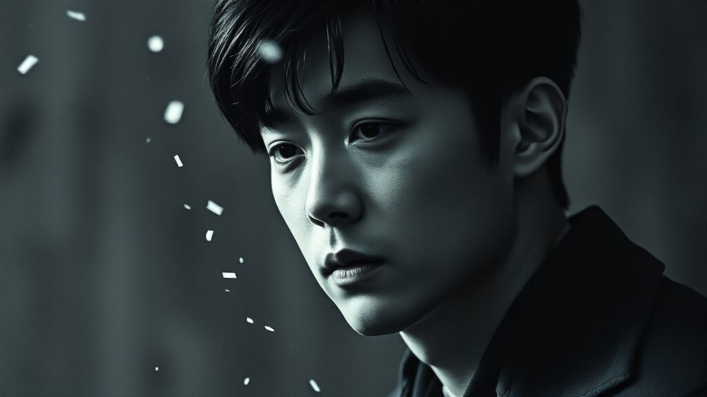 안성기 별세, 애도의 물결 (watercolor 스타일)