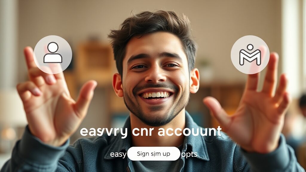 가입 방법, 어렵지 않아요! (realistic 스타일)