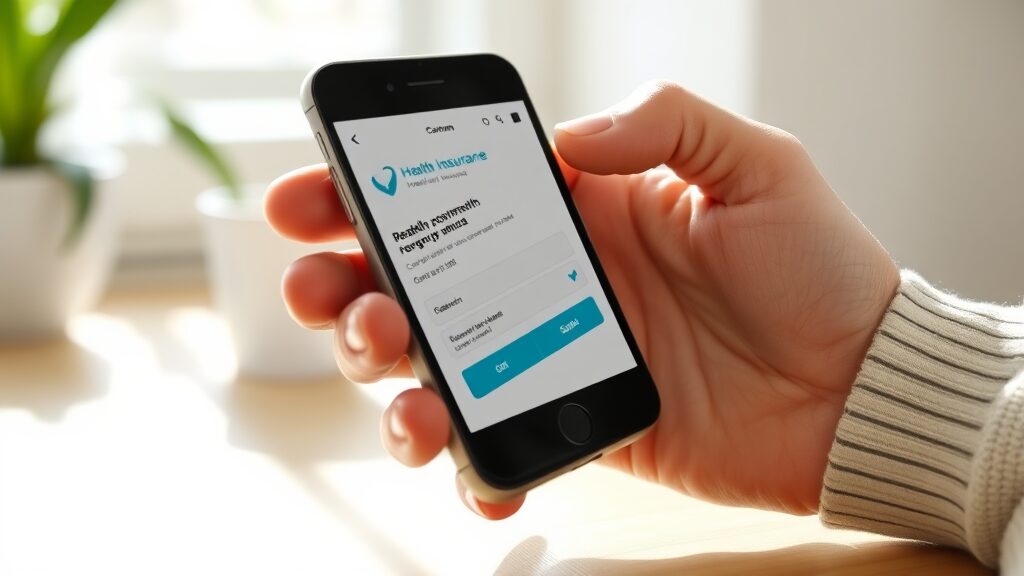 모바일 발급: 앱 하나로 끝! (realistic 스타일)