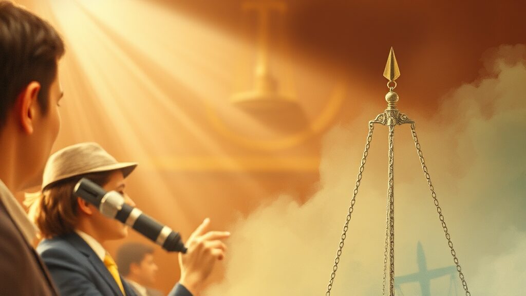 결론: 민주주의 가치 되새겨야 (watercolor 스타일)