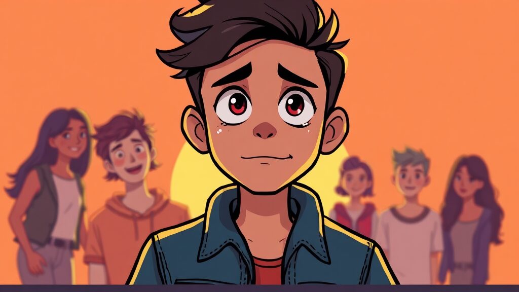 다니엘 심경 고백 내용 (cartoon 스타일)