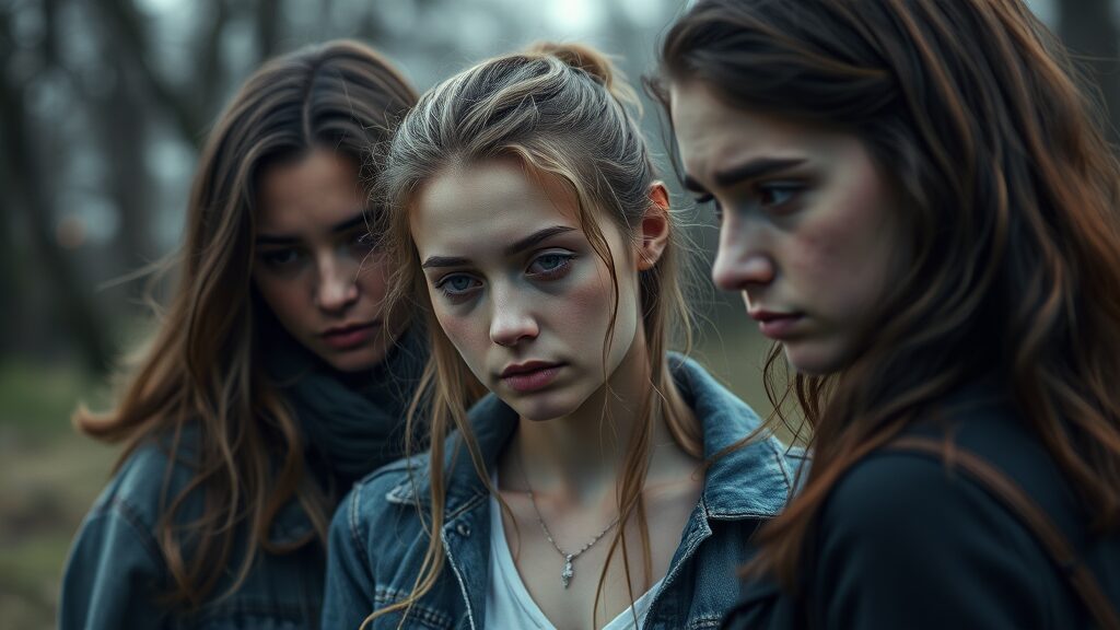 뉴진스 멤버들의 현재 상황 (realistic 스타일)