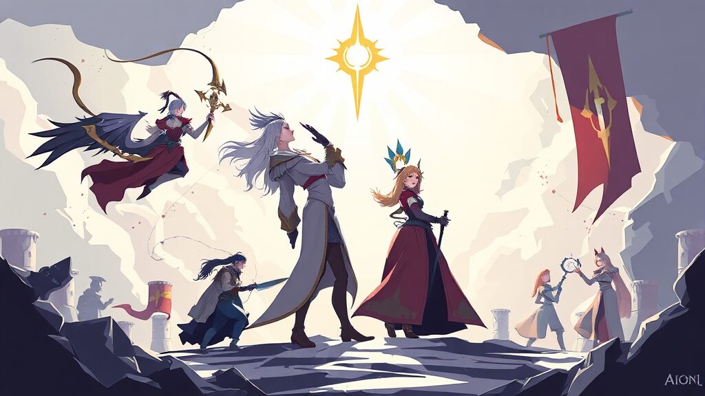 엔씨소프트 집중 분석: 주가, 신작, AI 전략, 투자 리스크 총정리 8 투자 전략 및 리스크 요인 (illustration 스타일)