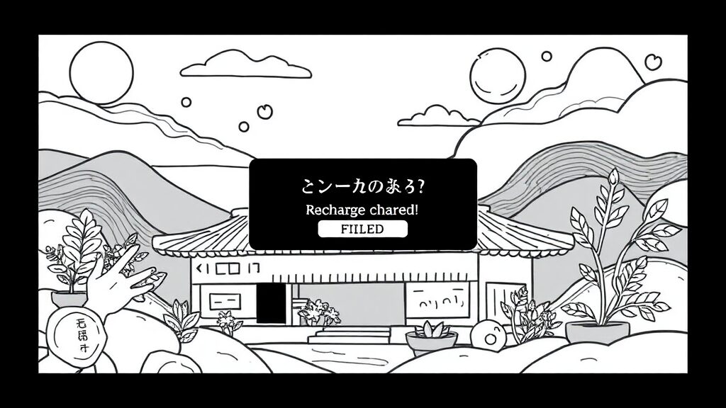 자동재충전 확인 및 대처 (illustration 스타일)