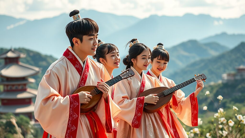 BTS의 음악적 방향과 '아리랑'의 연결 (realistic 스타일)